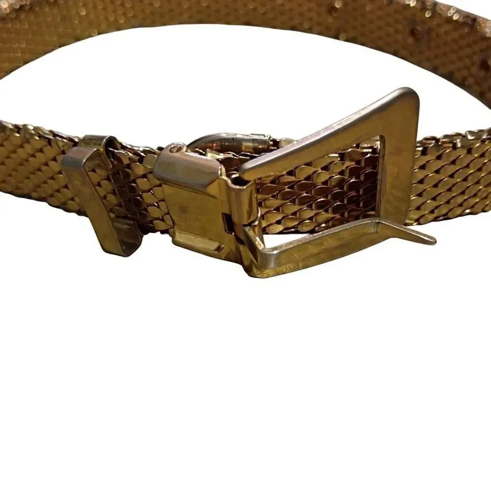 Vintage Gold Metallic Mesh Women's Belt 33